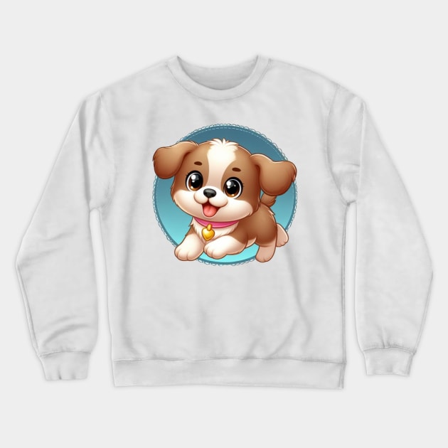 Cute playful puppy dog Crewneck Sweatshirt by The Artful Barker